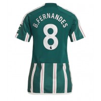 Zenski Nogometni Dres Manchester United Bruno Fernandes #8 Gostujuci 2023-24 Kratak Rukav